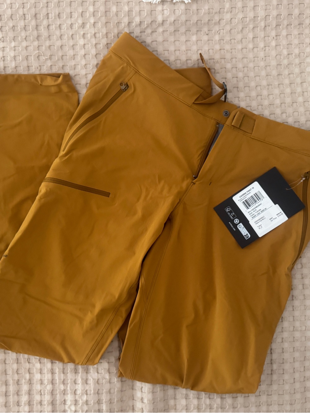 ARC’TERYX Gamma Men's Performance Pants in Mustard Brown - Athletic Fit